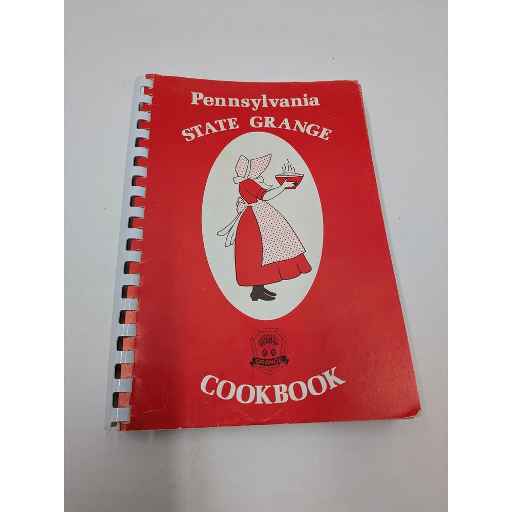 Vintage Pennsylvania State Grange Cookbook 1500+ Recipes 1986 Spiral Bound PA